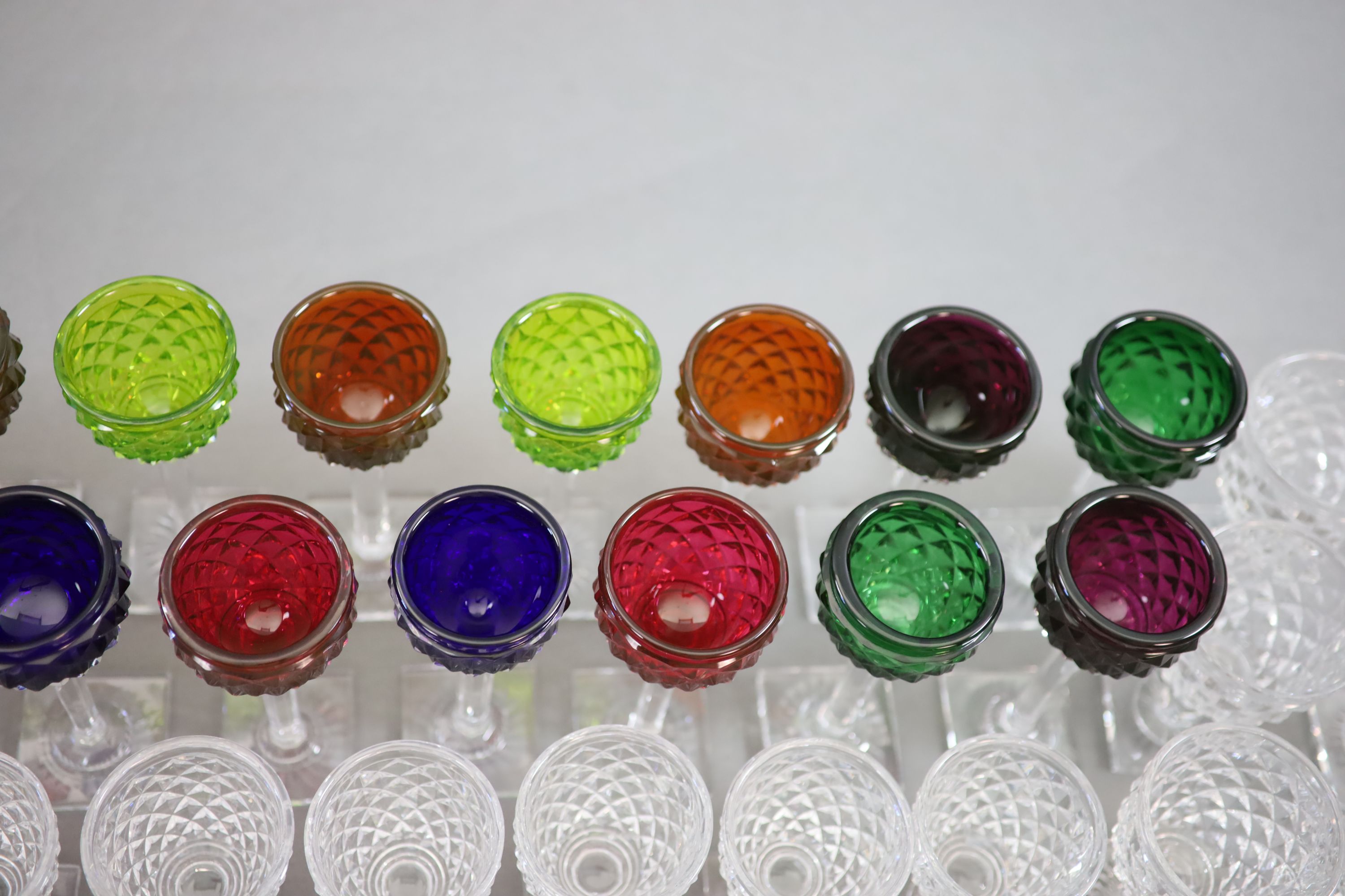 A part suite of Baccarat table glass